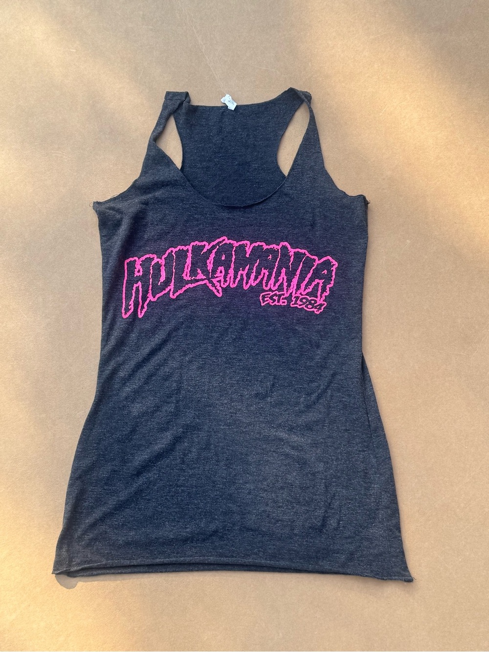 Hulkamania Graphic Tank Top Women’s Medium Racerback Workout Gym Shirt - Picture 7 of 8